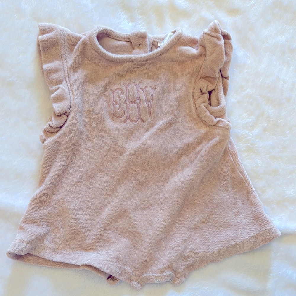 Adorable Kate Quinn, Terry cloth, blush romper